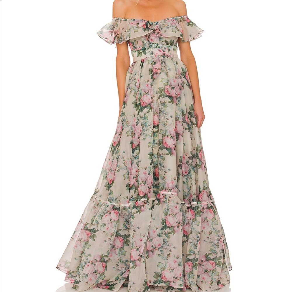 Selkie romance novel gown - garden roses